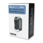 Carson MicroBrite Plus 60x-120x LED Lighted Pocket Microscope, Portable Handheld Microscope for Adults, Mini Microscope for Student Science Lab, STEM Educational Portable Microscope (MM-300)
