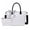 White bag with black dots (comes with a scarf), variant on Women Large Capacity Polka Dot Tote Bag, Leopard Print Hand Crossbody Purse with Bow Silk Scarf Decor for Daily Commute