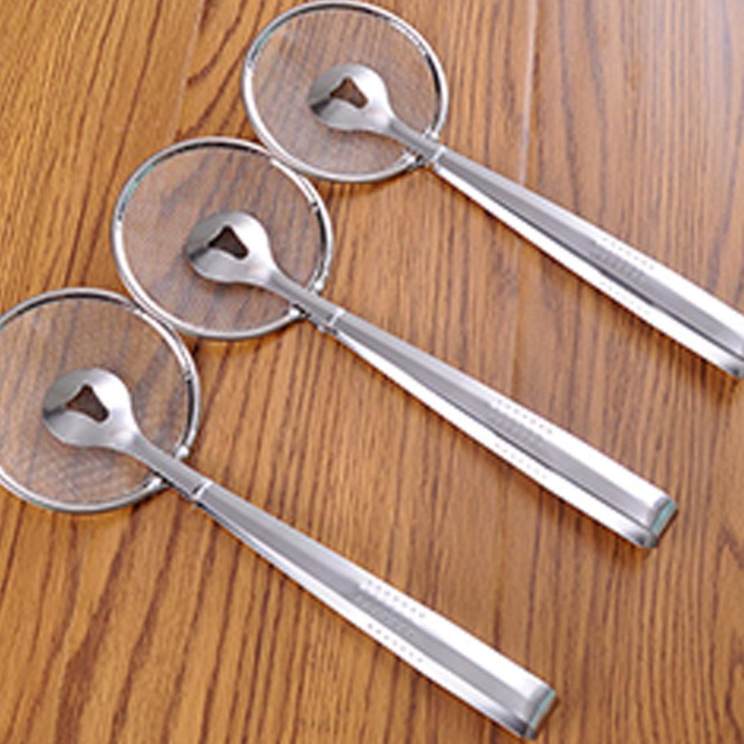 Skimmer Mesh Strainer Deep Fryer Oil Stainless Steel Frying Scoop Clip