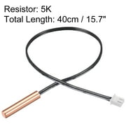 2 Pcs 5K NTC Thermistor Probe 15.7 Inch Copper Temperature Temp Sensor