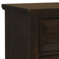 thumbnail image 3 of Wooden Nightstand with Tapered Block Legs and Natural Grain Texture, Brown - Saltoro Sherpi, 3 of 4