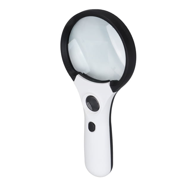 Lupa LED con buena transmisión de luz, 4 LED, lupa de mano de alta definición para lectura