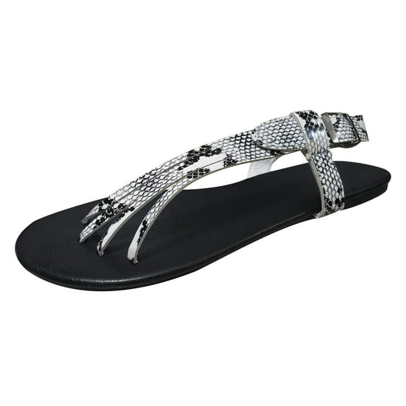 Anuirheih Slip on Sandals Women,Womens Sandals Flip Flops Clip Toe Clasp Flat-Bottom Side Hollow Fashion Sandals(Black)