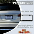 thumbnail image 7 of Snowflake Starry Sky License Plate Frames Personalized License Plate Frames Cover Aluminum Anti-Rust Metal Car Plates Tag Car Decoration Accessory for Men Women 12.2" x 6.2", 7 of 7