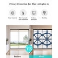 thumbnail image 4 of Window Privacy Film Navy Blue Coastal Stained Glass Window Film Decorative Sun Block Window Cover Vintage Nautical Summer Rudder Window Clings Static Adhesive Sticker for Bathroom 29.5"x78.7", 4 of 6