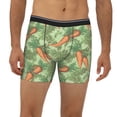 thumbnail image 2 of Men'S Boxer Briefs, Leaf Carrot Print Soft And Breathable Mens Underwear Boxer Briefs With Widen Waist, 2 of 2