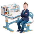 thumbnail image 2 of Floseru Upgraded Kid's Desk and Chair Set, Adjustable Children's Study Table with Bookshelf and Storage Drawer, 50-Degree Tiltable Desktop with Chair for Bedroom, 2 of 8