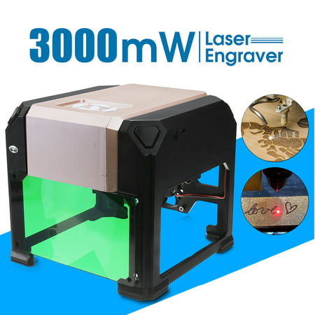 INSMA 3000mW USB DIY Logo Desktop Laser Engraver Printer Cutter Carver Mark Engraving Machine for Carving Wood Plastic (Best Laser Cutter For Leather)