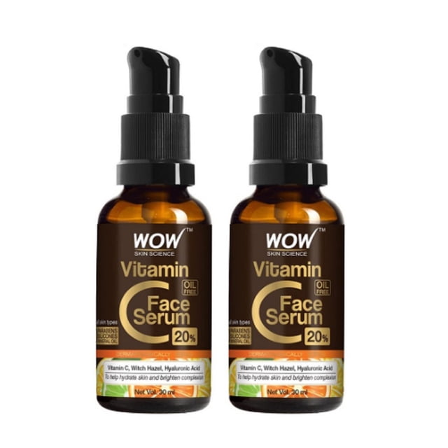 Wow Skin Science Ensemble de 2 Sérums Clarifiants pour la Peau à la Vitamine C Authentiques 20 %
