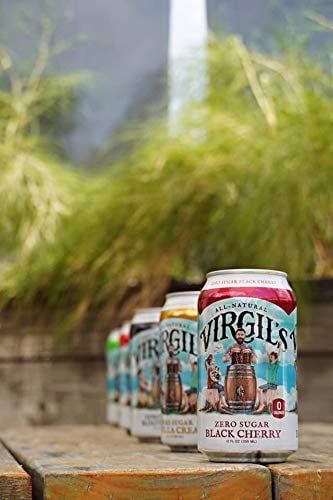 Virgil's, Zero Sugar Black Cherry, Great Tasting Zero Calorie Keto Friendly Soda (6 - 12oz cans