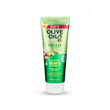 ORS Olive Oil Gellie Glaze and Hold with Castor Oil, Paraben Free Edge Control Gel, (3.5 oz) Pack of 1