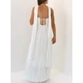 thumbnail image 3 of White Pleated Strapless Maxi Dress With Choker Neckline, 3 of 30