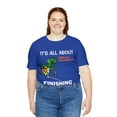 thumbnail image 4 of Amputee Humor TShirt “Turtle Finish Line V1” Crew Neck Funny Shirt, 4 of 5