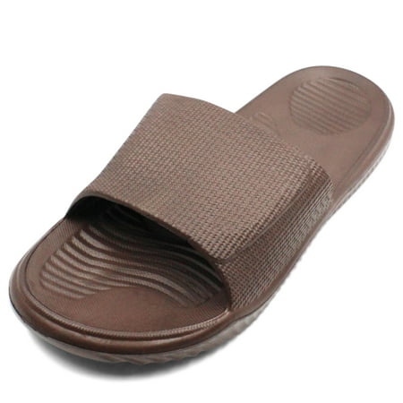 

SLM Men s Soft Rubber Cushion Slip On Casual Bathroom and House Slide Sandals
