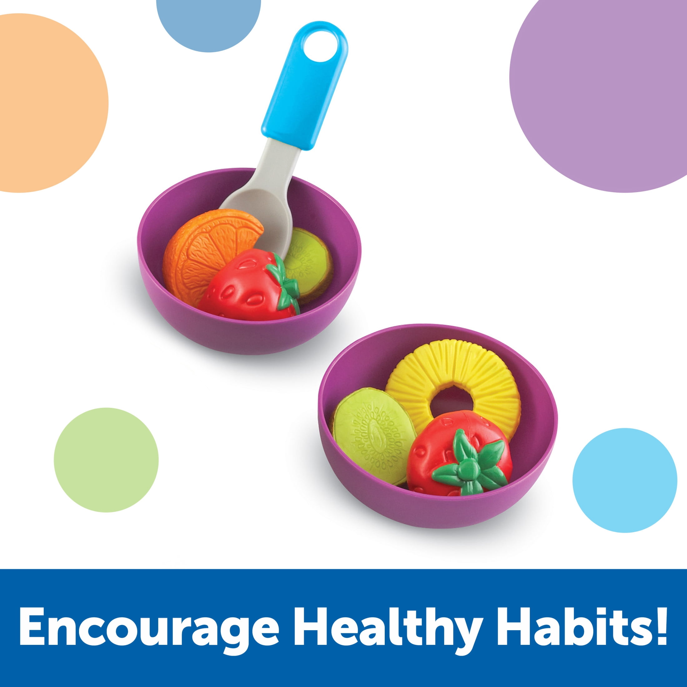 Learning Resources New Sprouts Fresh Fruit Salad, Toddler Play Food, Ages 18 Months+