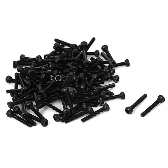 M1.6x10mm Metric 12.9 Alloy Steel Hex Socket Head Cap Screws Bolts Black 100pcs
