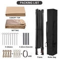 thumbnail image 6 of MASTERCANOPY 11 x 11ft Pop-up Gazebo Outdoor Canopy Tent with Mesh Walls, Khaki, 6 of 8
