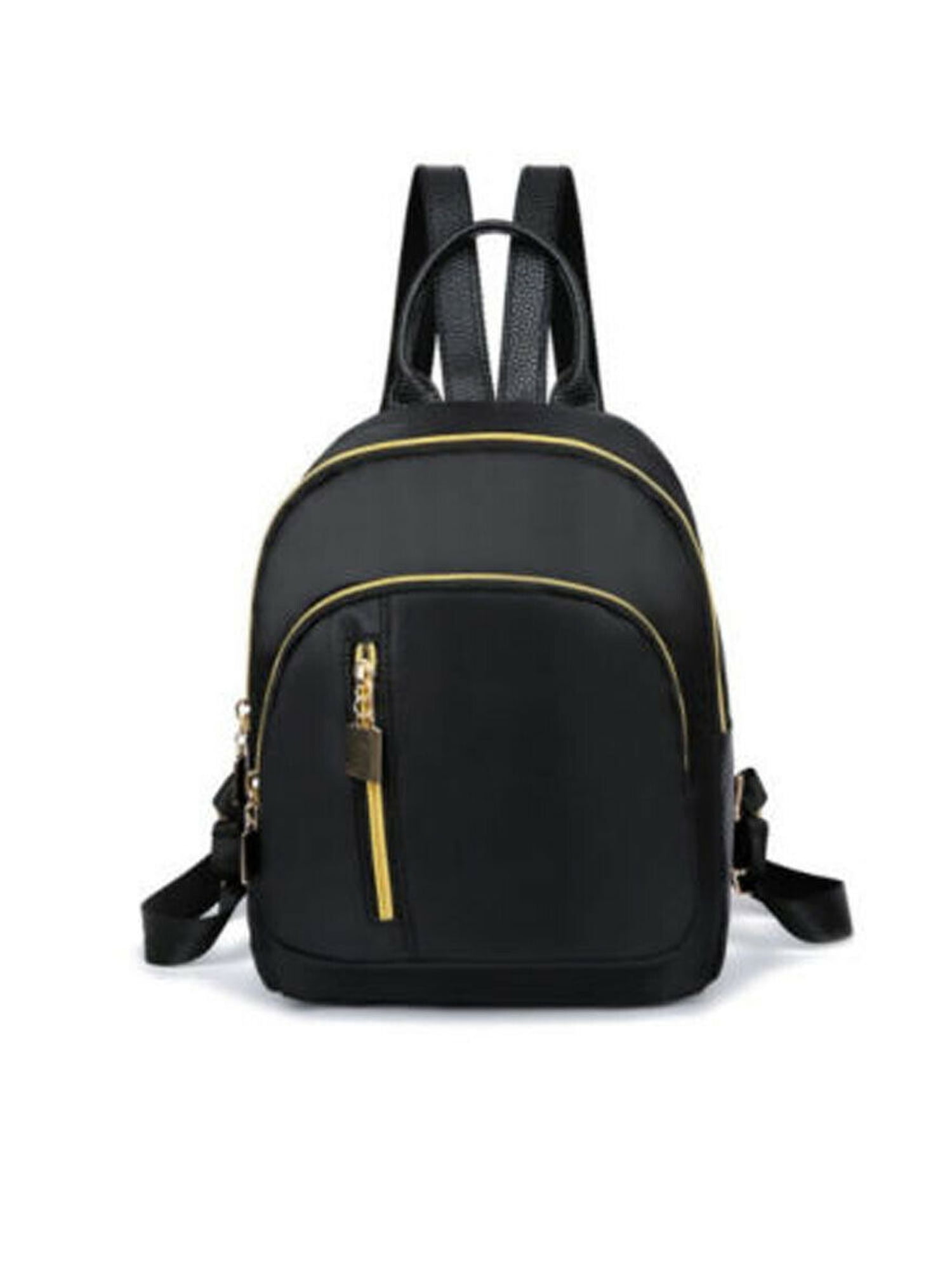 Hirigin Women Girls Black Nylon Mini Backpack Travel School Backpack Shoulder Bags