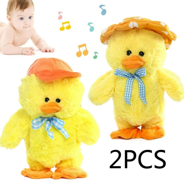2PCS Talking Walking Duck Dancing Duck Plush Electronic Talking