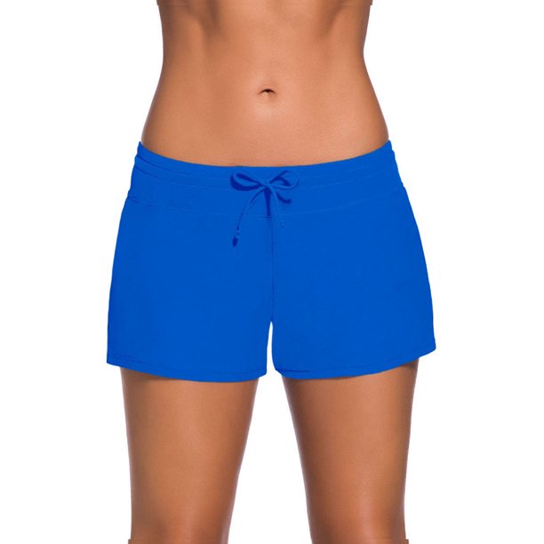 Traje de baño Soidarity Banda ajustable con cordón Pantalón ancho de moda Azul 3XL