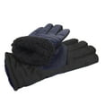 thumbnail image 3 of 1 Pair  Adult One Size Insulated Waterproof Windproof Cold Winter Weather Gloves in Navy Blue, 3 of 6