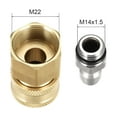 thumbnail image 3 of Uxcell M14x1.5 Male & M22x1.5 Female Thread Brass & Stainless Steel Quick Connect Kit, 3 of 5