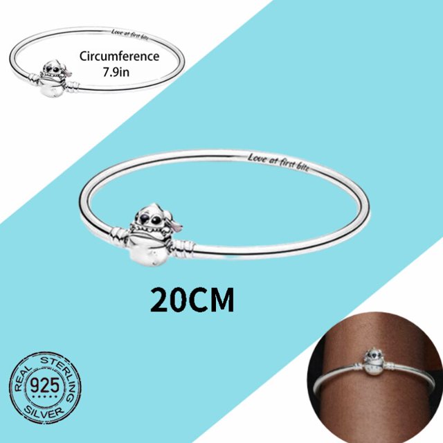 100% 925 Sterling Silver Disney Charm Charm Beads for Pulsera Pandora Women Bracelet Necklace Jewelry Jewelry Gift Wholesale Gao Jinjia LED