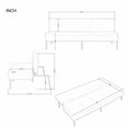 BSHTI 63”Twin Size Futon Sofa Bed,Cleanlined Silhouette Convertible