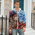 thumbnail image 3 of Demon Slayer Zip Up Hoodies Unisex Realistic 3D Print Sweatshirt Long Sleeve Hooded Jacket Coat 3XL, 3 of 8