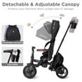 thumbnail image 3 of QPlay Baby Tricycle, 8-in-1 Foldable Toddler Tricycle Stroller for Baby 10 Months to 6 Years Old, Kids Trike for 2-5 Boys & Girls with Adjustable Handle, Triple Footrest, Canopy & Storage Bag, 3 of 9