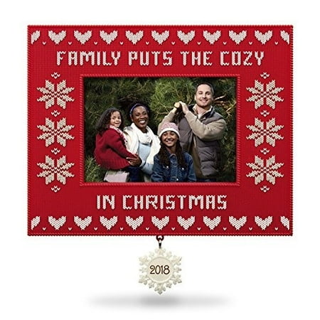 Serbian Christmas Photos Hallmark Keepsake Christmas Ornament 2018 Year Dated, Family Cozy Christmas Sweater Picture Frame, Photo Frame ()