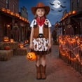 thumbnail image 3 of Staki Kids Cowgirl Costume for Girls Western Rodeo Outfit Halloween Costume Party Dress Up 5-7 Years,6-7 Years, 3 of 6