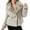 Beige, variant on Women's Faux Fur Jackets, Long Sleeve Open Front Lapel Fluffy Winter Jackets, Winter Warm Solid Color Cropped Outerwear Fuzzy Coats