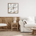 thumbnail image 3 of Stupell Industries Shabby Chic Be Still Script with Flower Brown Floating Frame Canvas Art, 18 x 18, by Lanie Loreth, 3 of 8