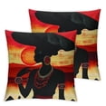 thumbnail image 2 of HENGT  Set of 2 Throw Pillow Covers Oil Painting African Art Ethnic Tribe Lady Livingroom Lips Decorative Pillow Cases Home Decor Square Pillowcases, 2 of 6
