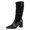 Black, variant on Western Riding Boots for Women Pointed Toe Slouchy Knee High Block Chunky Heel Stylish Knight Boot