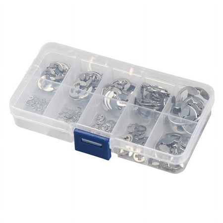 

200 PCS 304 Stainless Steel E Clip Washer Assortment Kit Circlip Retaining Ring for Shaft Fastener M1.5-M10