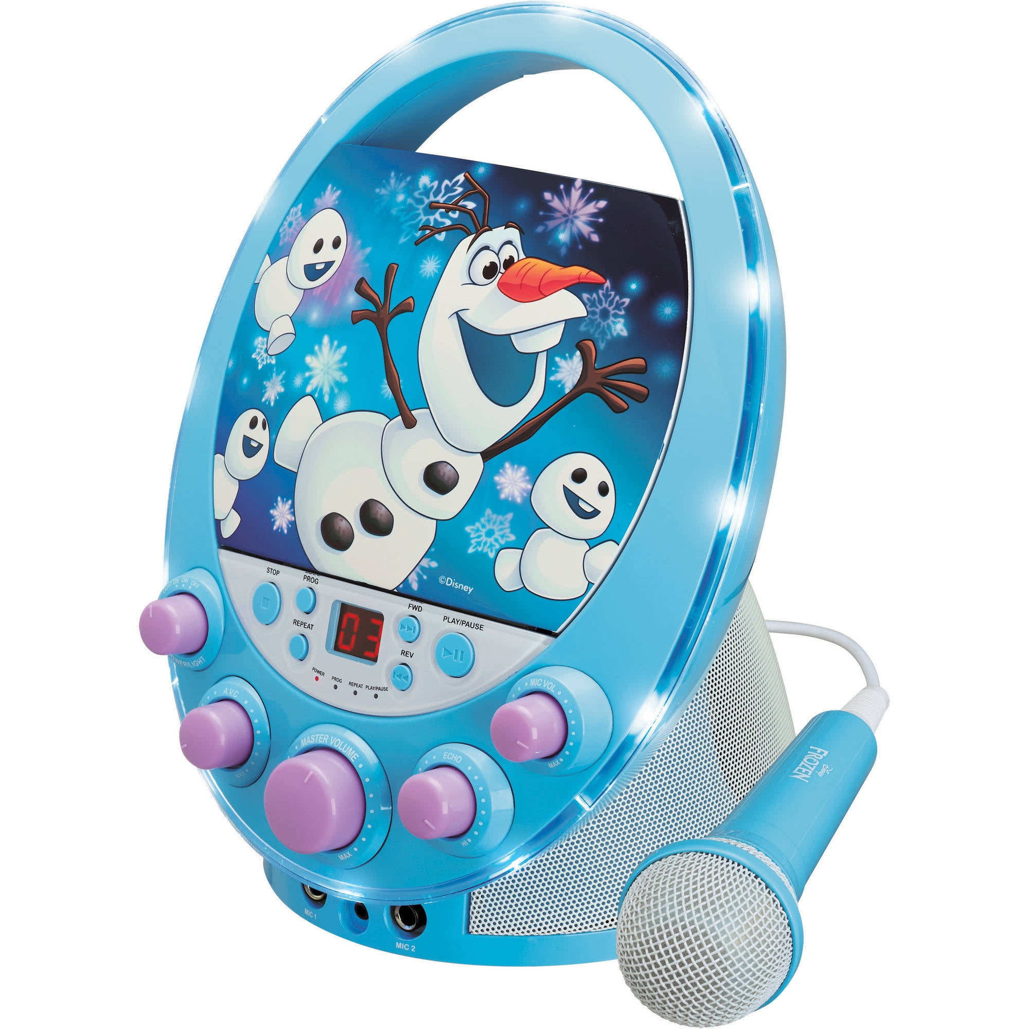 Disney Frozen Oval Flashing Lights Karaoke Machine