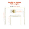 thumbnail image 5 of KFFKFF Adjustable Over-The-Table Rod Stand with Clamps, 13"-42" Height & 28"-98" Length Range, Metal Table Arch Frame with Rattan Design, Ideal for Wedding, Birthday, and Holiday Decorations, Gold, 5 of 9