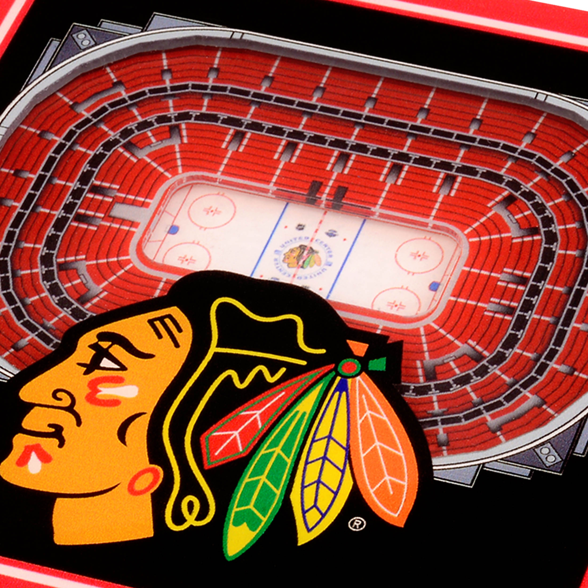 YouTheFan NHL Chicago Blackhawks Stadiumview Cribbage