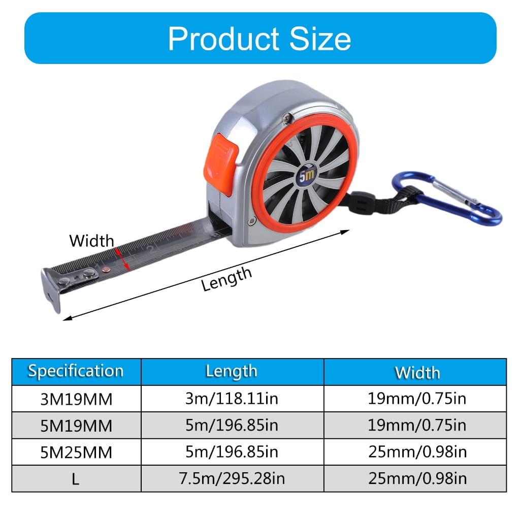 MOMOJIA Self Locking Tape Measure with Hand Strap Furniture Making Tape for Indoor Renovations & Furniture Making Project