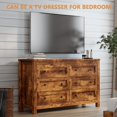 thumbnail image 3 of Merluxy Farmhouse 6 Drawers Dresser, Wood Rustic Chest of Drawers for Bedroom, Adult, Rustic Brown, 3 of 9