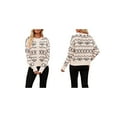 thumbnail image 3 of Women'S Cute Crew Neck Cardigan Long Sleeve Casual Knitted Cardigan Drop Shoulder Sweater Black Apricot L, 3 of 7