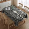 thumbnail image 2 of Rectangle Waterproof Tablecloth 60×84 Inch, Black Strip Boho Reusable Indoor/Outdoor Durable Table Cover for Party Kitchen Dinner Room Decor, 2 of 5