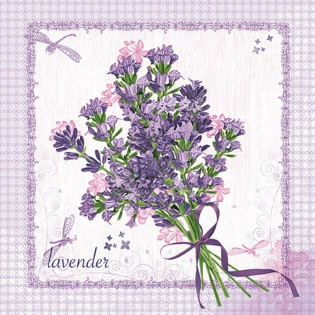 Keep Unique Lavender Luncheon Floral Decoupage Napkins, Assorted Color, 20/pack