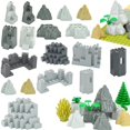 thumbnail image 5 of Bloques de rompecabezas de ensamblaje de partículas pequeñas para construcción de muros de roca MOC Rockery compatibles con 6066 6082 6083, 5 of 5