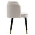 thumbnail image 3 of Manhattan Comfort Zephyr 18.9" Velvet & Wood Dining Chair in Cream, 3 of 5