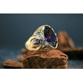 thumbnail image 4 of Roarsilver Elf Elegance: 925 Sterling Silver Ring with Amethyst Gemstone and Gold Plating By Roar | 10.5, 4 of 5