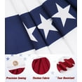 thumbnail image 5 of 3x6 Ft American Flag Bunting Flags Outdoor, 3 Pack Patriotic Bunting Outdoor Red White and Blue Bunting, USA Pleated Fan Flag Half Fan Banner for Outside Home 4th of July Decorations, 5 of 6