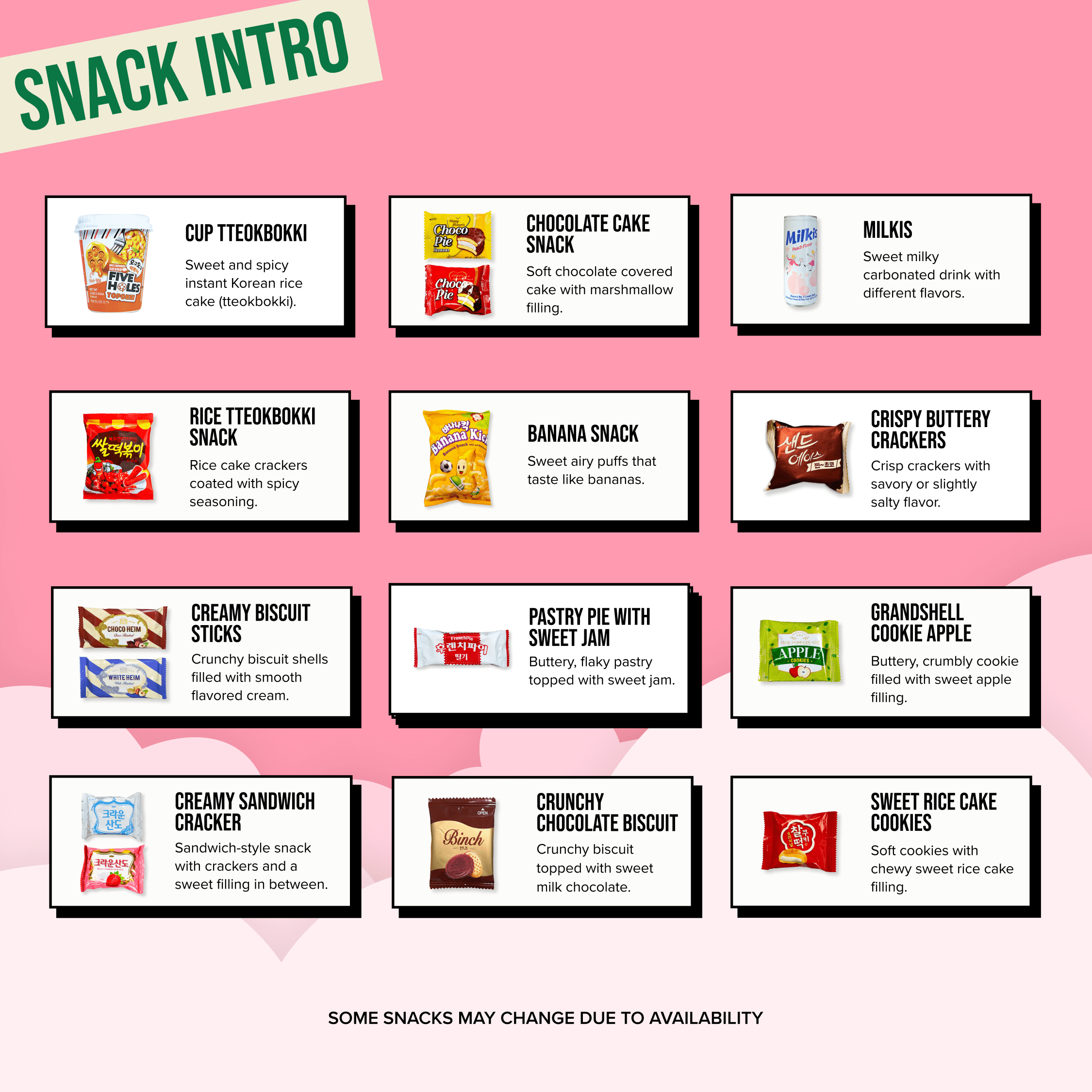 Korean Snack Box 38 Count - Variety of Individually Wrapped Korean Snacks with Chips, Sweets and Tteokbokki for Kids,  College Students and Adults. Gift Box for K-Food Lovers - Journey of Korea